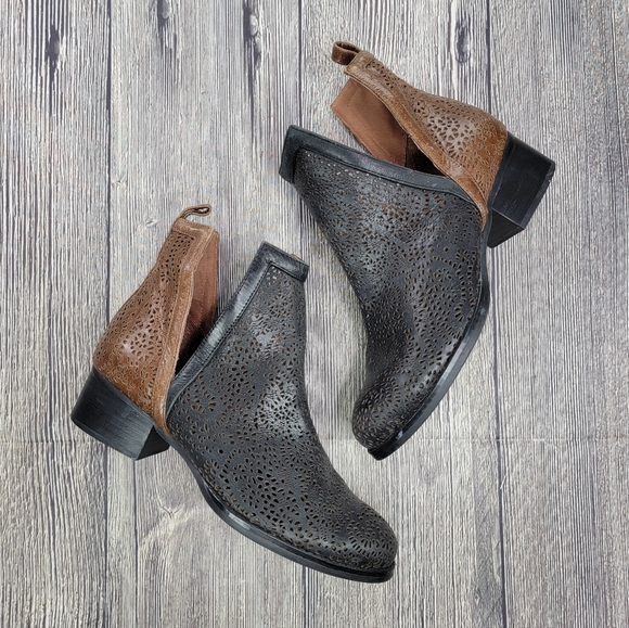 Jeffrey Campbell Shoes - Jeffrey Campbell Oriley Cut Out Two Tone Ankle Boot